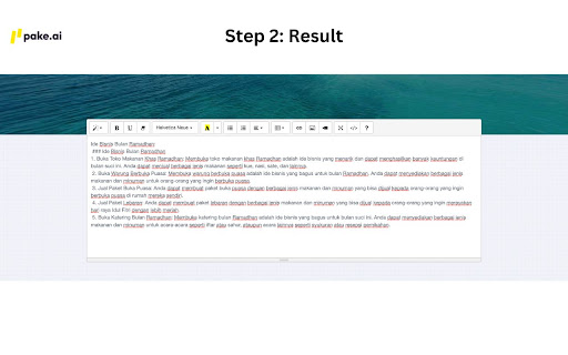 Pake.AI AI powered copywriting tool from Chrome web store to be run with OffiDocs Chromium online Pake.AI AI powered copywriting tool from Chrome web store to be run with OffiDocs Chromium online