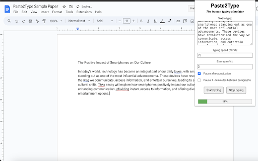 Paste2Type from Chrome web store to be run with OffiDocs Chromium online Paste2Type from Chrome web store to be run with OffiDocs Chromium online