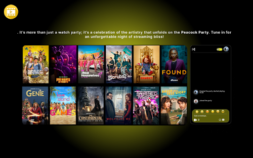 Peacock Party from Chrome web store to be run with OffiDocs Chromium online Peacock Party from Chrome web store to be run with OffiDocs Chromium online