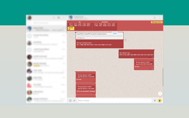 PGP for WhatsApp from Chrome web store to be run with OffiDocs Chromium online PGP for WhatsApp from Chrome web store to be run with OffiDocs Chromium online