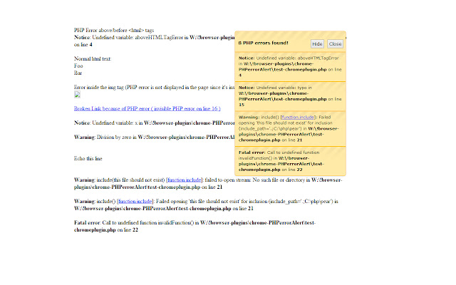 PHP Error Alert from Chrome web store to be run with OffiDocs Chromium online PHP Error Alert from Chrome web store to be run with OffiDocs Chromium online