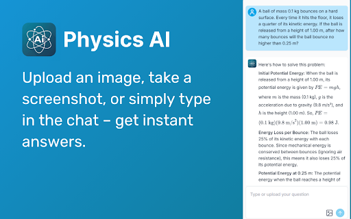 Physics AI from Chrome web store to be run with OffiDocs Chromium online Physics AI from Chrome web store to be run with OffiDocs Chromium online