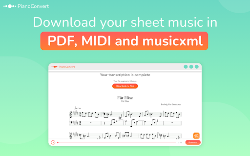 PianoConvert From YouTube piano videos to sheet music from Chrome web store to be run with OffiDocs Chromium online PianoConvert From YouTube piano videos to sheet music from Chrome web store to be run with OffiDocs Chromium online