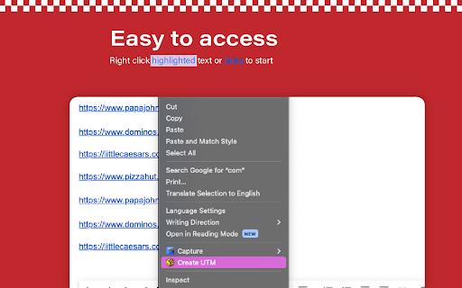 Pizza Boys UTM Generator from Chrome web store to be run with OffiDocs Chromium online Pizza Boys UTM Generator from Chrome web store to be run with OffiDocs Chromium online