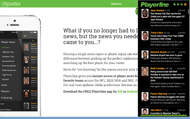 Playerline News from Chrome web store to be run with OffiDocs Chromium online Playerline News from Chrome web store to be run with OffiDocs Chromium online
