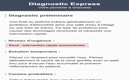 Plombier Grenoble SAM Diagnostic Express from Chrome web store to be run with OffiDocs Chromium online Plombier Grenoble SAM Diagnostic Express from Chrome web store to be run with OffiDocs Chromium online