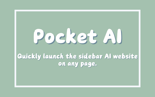 Pocket AI from Chrome web store to be run with OffiDocs Chromium online Pocket AI from Chrome web store to be run with OffiDocs Chromium online