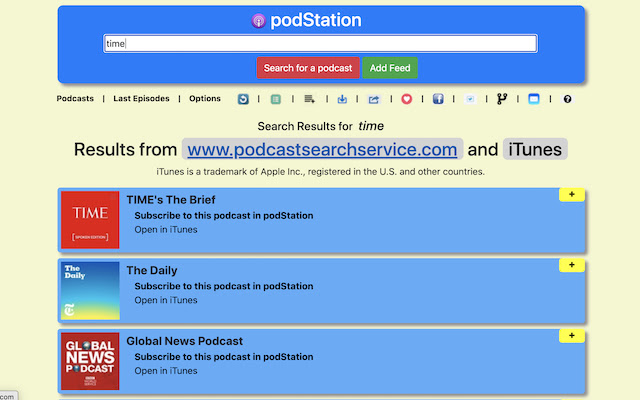 PodCasts Finder from Chrome web store to be run with OffiDocs Chromium online PodCasts Finder from Chrome web store to be run with OffiDocs Chromium online