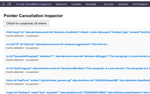 Pointer Cancellation Inspector from Chrome web store to be run with OffiDocs Chromium online Pointer Cancellation Inspector from Chrome web store to be run with OffiDocs Chromium online