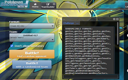 Pokemon Showdown Randomizer from Chrome web store to be run with OffiDocs Chromium online Pokemon Showdown Randomizer from Chrome web store to be run with OffiDocs Chromium online