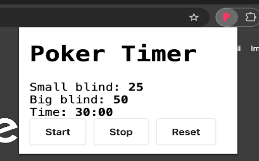 Poker Timer from Chrome web store to be run with OffiDocs Chromium online Poker Timer from Chrome web store to be run with OffiDocs Chromium online