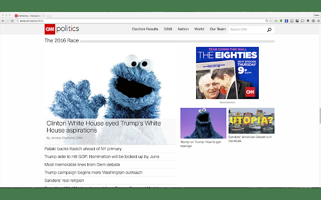 Political Cookie Monster from Chrome web store to be run with OffiDocs Chromium online Political Cookie Monster from Chrome web store to be run with OffiDocs Chromium online