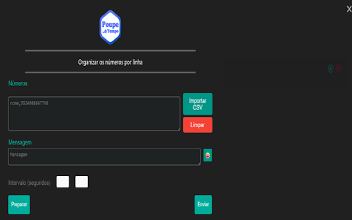 POUPE TEMPO SIMPLES ZAP from Chrome web store to be run with OffiDocs Chromium online POUPE TEMPO SIMPLES ZAP from Chrome web store to be run with OffiDocs Chromium online