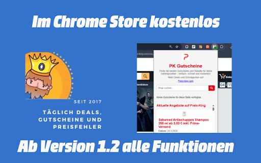 Preis King Coupon Finder – Gutscheine Angebote from Chrome web store to be run with OffiDocs Chromium online Preis King Coupon Finder – Gutscheine Angebote from Chrome web store to be run with OffiDocs Chromium online