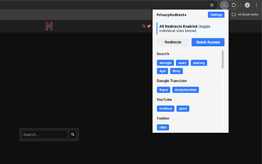 Privacy Redirect from Chrome web store to be run with OffiDocs Chromium online Privacy Redirect from Chrome web store to be run with OffiDocs Chromium online