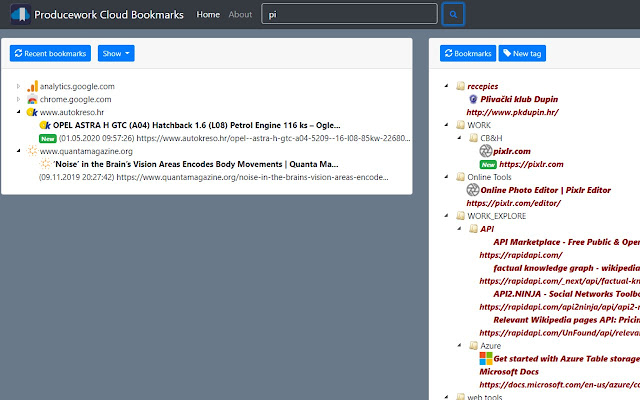 Producework Cloud Bookmarks from Chrome web store to be run with OffiDocs Chromium online Producework Cloud Bookmarks from Chrome web store to be run with OffiDocs Chromium online