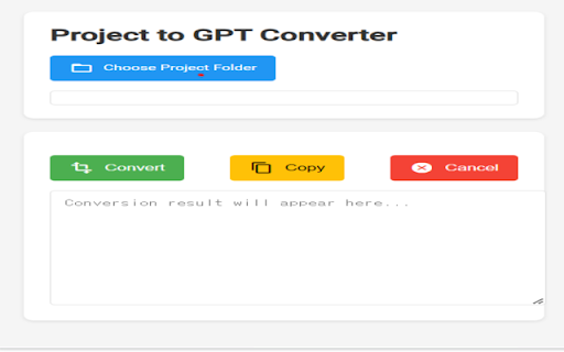 Project to GPT Converter from Chrome web store to be run with OffiDocs Chromium online Project to GPT Converter from Chrome web store to be run with OffiDocs Chromium online