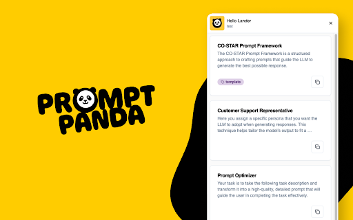 PromptPanda from Chrome web store to be run with OffiDocs Chromium online PromptPanda from Chrome web store to be run with OffiDocs Chromium online