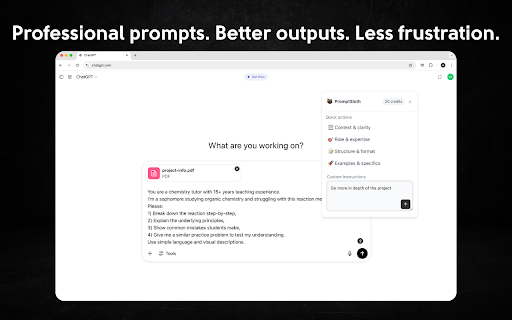PromptSloth AI Prompt Engineering Made Easy from Chrome web store to be run with OffiDocs Chromium online PromptSloth AI Prompt Engineering Made Easy from Chrome web store to be run with OffiDocs Chromium online