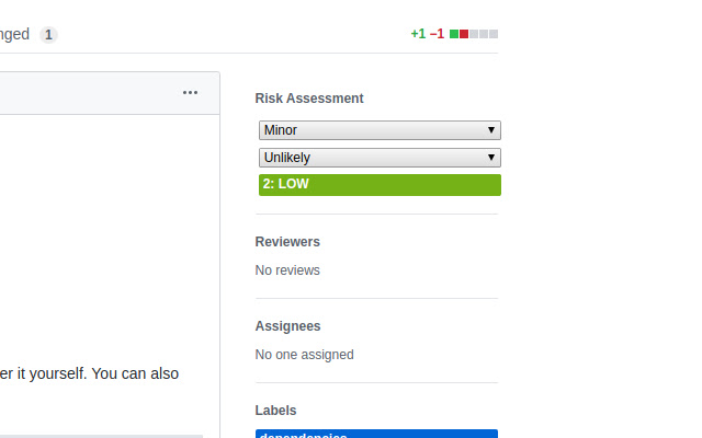 PR Risk Assessment Helper from Chrome web store to be run with OffiDocs Chromium online PR Risk Assessment Helper from Chrome web store to be run with OffiDocs Chromium online
