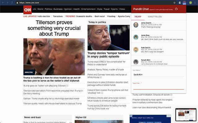 Pundit: Political Chat from Chrome web store to be run with OffiDocs Chromium online Pundit: Political Chat from Chrome web store to be run with OffiDocs Chromium online