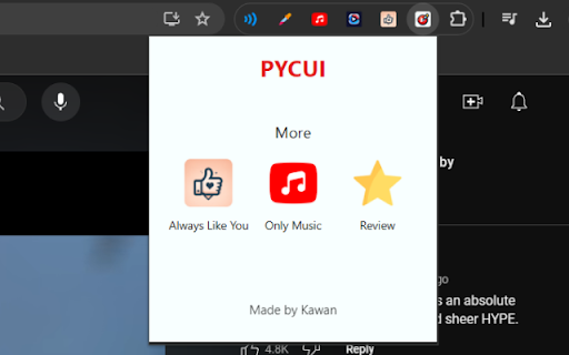 PYCUI for Youtube from Chrome web store to be run with OffiDocs Chromium online PYCUI for Youtube from Chrome web store to be run with OffiDocs Chromium online