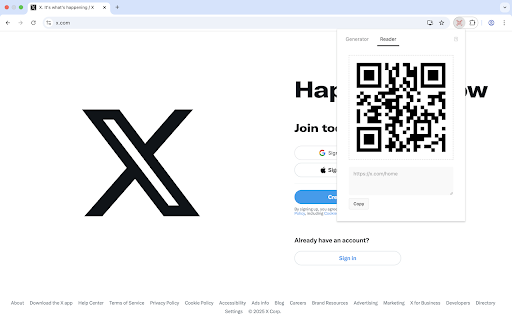 QR Code Generator And Reader from Chrome web store to be run with OffiDocs Chromium online QR Code Generator And Reader from Chrome web store to be run with OffiDocs Chromium online