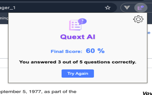 Quext AI from Chrome web store to be run with OffiDocs Chromium online Quext AI from Chrome web store to be run with OffiDocs Chromium online