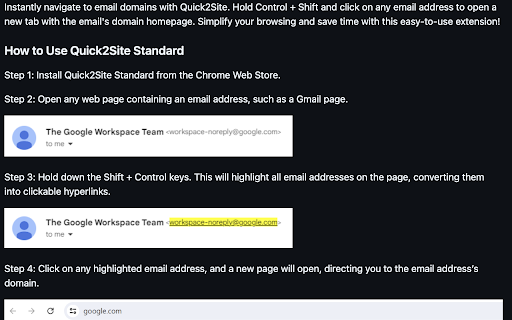 Quick2Site Standard from Chrome web store to be run with OffiDocs Chromium online Quick2Site Standard from Chrome web store to be run with OffiDocs Chromium online