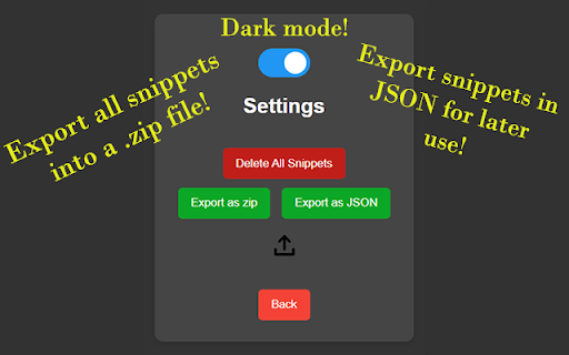 Quick Code Snippet Saver from Chrome web store to be run with OffiDocs Chromium online Quick Code Snippet Saver from Chrome web store to be run with OffiDocs Chromium online