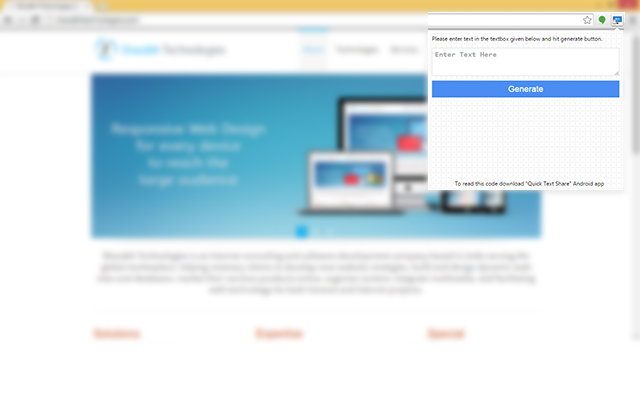 Quick Text Share from Chrome web store to be run with OffiDocs Chromium online Quick Text Share from Chrome web store to be run with OffiDocs Chromium online