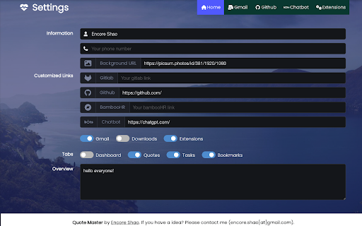 Quote Master: Customized Efficiency Tool from Chrome web store to be run with OffiDocs Chromium online Quote Master: Customized Efficiency Tool from Chrome web store to be run with OffiDocs Chromium online