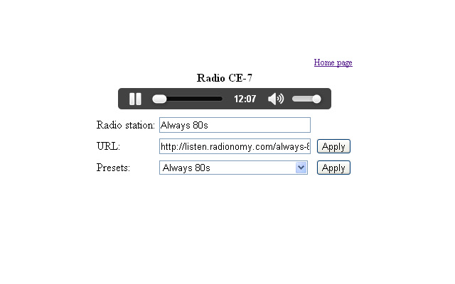 Radio CE 7 from Chrome web store to be run with OffiDocs Chromium online Radio CE 7 from Chrome web store to be run with OffiDocs Chromium online