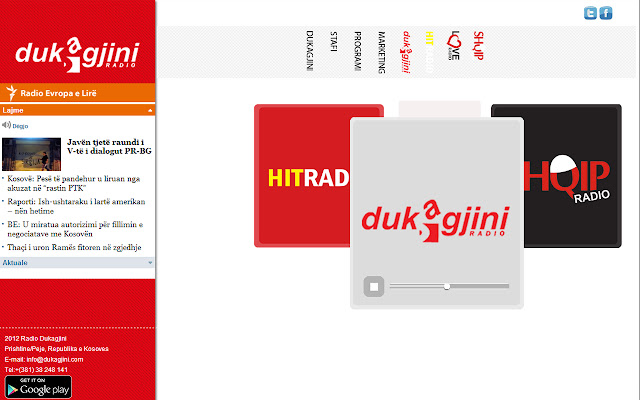 Radio Dukagjini Player from Chrome web store to be run with OffiDocs Chromium online Radio Dukagjini Player from Chrome web store to be run with OffiDocs Chromium online