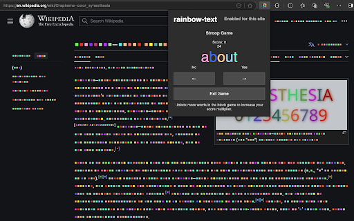 rainbow text from Chrome web store to be run with OffiDocs Chromium online rainbow text from Chrome web store to be run with OffiDocs Chromium online