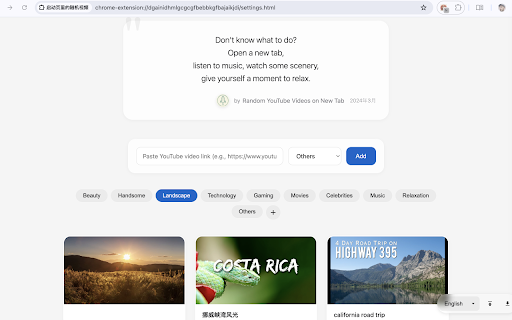 Random YouTube Videos on New Tab from Chrome web store to be run with OffiDocs Chromium online Random YouTube Videos on New Tab from Chrome web store to be run with OffiDocs Chromium online