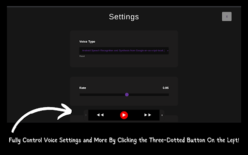 RAO Text To Speech from Chrome web store to be run with OffiDocs Chromium online RAO Text To Speech from Chrome web store to be run with OffiDocs Chromium online