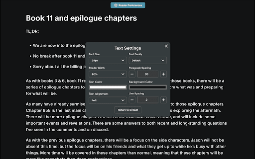 Readeon: A Patreon Reading Extension from Chrome web store to be run with OffiDocs Chromium online Readeon: A Patreon Reading Extension from Chrome web store to be run with OffiDocs Chromium online