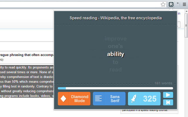 Read fast Speed Reading Extension from Chrome web store to be run with OffiDocs Chromium online Read fast Speed Reading Extension from Chrome web store to be run with OffiDocs Chromium online
