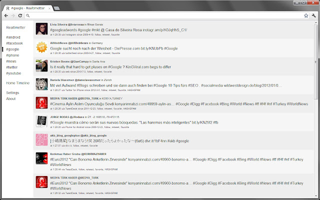 Realtimetter from Chrome web store to be run with OffiDocs Chromium online Realtimetter from Chrome web store to be run with OffiDocs Chromium online