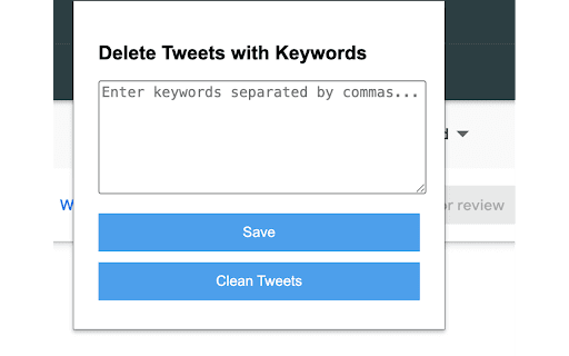 Real Time Tweet Cleaner from Chrome web store to be run with OffiDocs Chromium online Real Time Tweet Cleaner from Chrome web store to be run with OffiDocs Chromium online