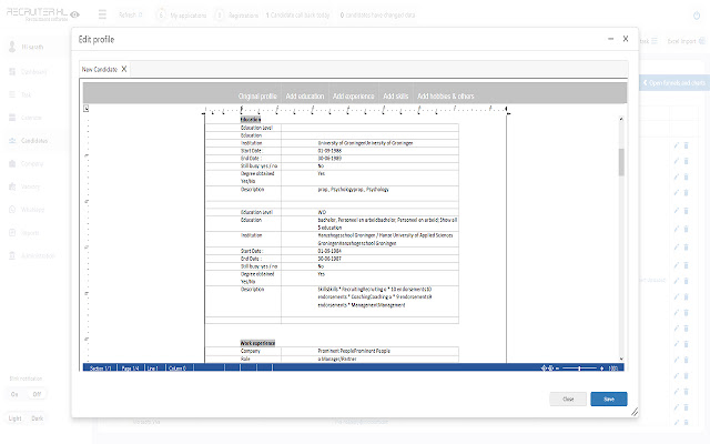 Recruiter XL from Chrome web store to be run with OffiDocs Chromium online Recruiter XL from Chrome web store to be run with OffiDocs Chromium online