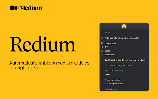 Redium from Chrome web store to be run with OffiDocs Chromium online Redium from Chrome web store to be run with OffiDocs Chromium online