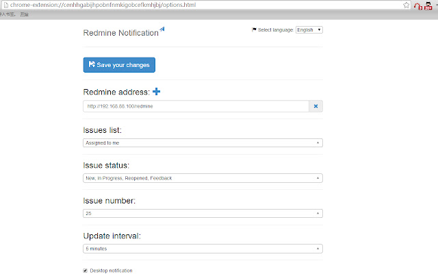 Redmine Notification from Chrome web store to be run with OffiDocs Chromium online Redmine Notification from Chrome web store to be run with OffiDocs Chromium online