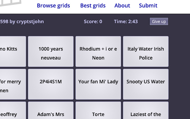 Refined PuzzGrid from Chrome web store to be run with OffiDocs Chromium online Refined PuzzGrid from Chrome web store to be run with OffiDocs Chromium online