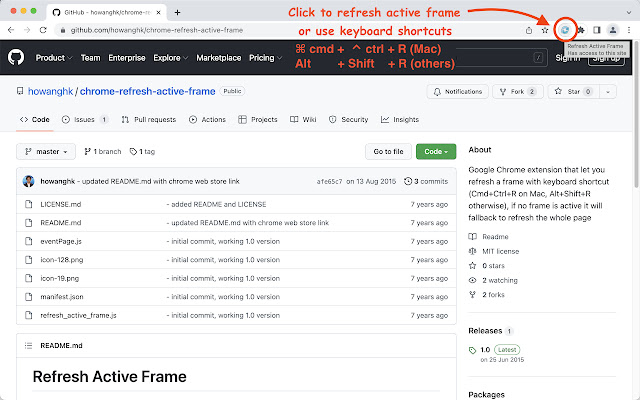 Refresh Active Frame from Chrome web store to be run with OffiDocs Chromium online Refresh Active Frame from Chrome web store to be run with OffiDocs Chromium online