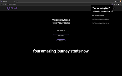 Relayz Meet from Chrome web store to be run with OffiDocs Chromium online Relayz Meet from Chrome web store to be run with OffiDocs Chromium online