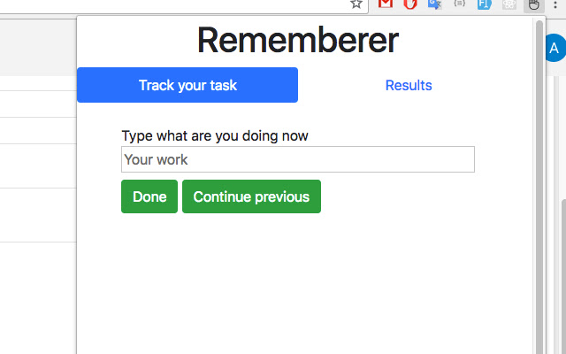 Rememberer from Chrome web store to be run with OffiDocs Chromium online Rememberer from Chrome web store to be run with OffiDocs Chromium online