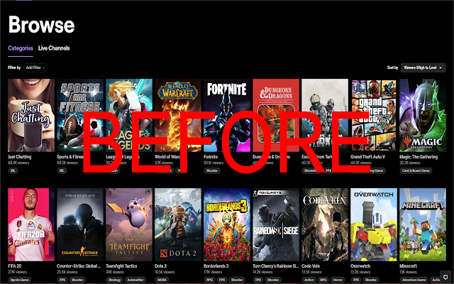 Remove Twitch Headers from Chrome web store to be run with OffiDocs Chromium online Remove Twitch Headers from Chrome web store to be run with OffiDocs Chromium online