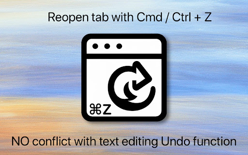 Reopen Closed Tab with Command + Z / Ctrl + Z from Chrome web store to be run with OffiDocs Chromium online Reopen Closed Tab with Command + Z / Ctrl + Z from Chrome web store to be run with OffiDocs Chromium online